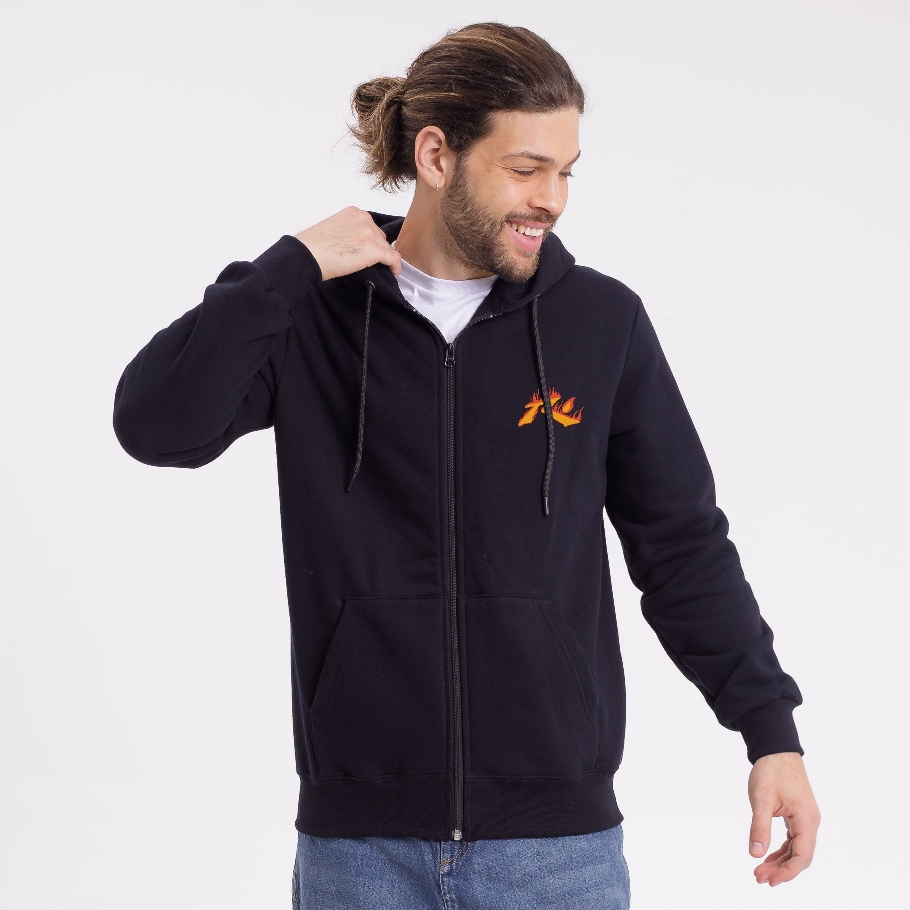 Campera Canguro On Fire Black