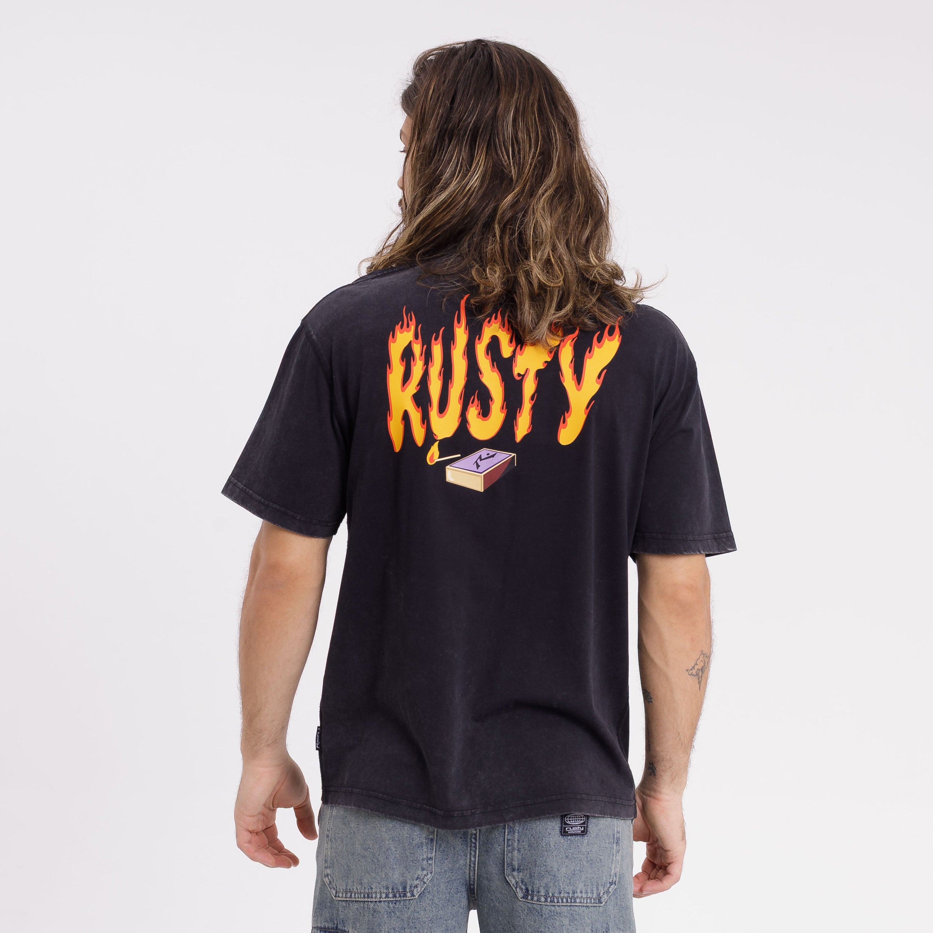 Remera On Fire Black