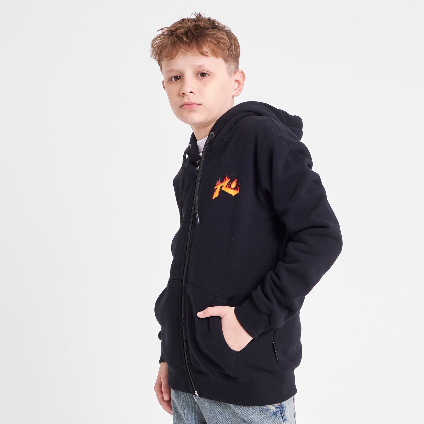 Campera Canguro On Fire Junior Black