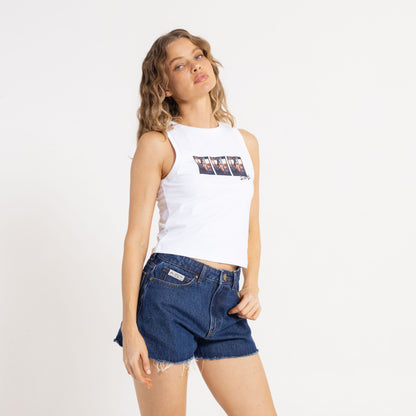 Musculosa On Holidays Fitted Skimmer Off White