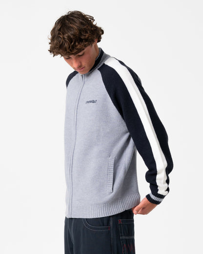 Sweater Sparsity Knitted Bomber Grey Marle