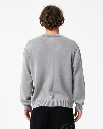 Sweater Saxon Printed Sweater Steel Blue