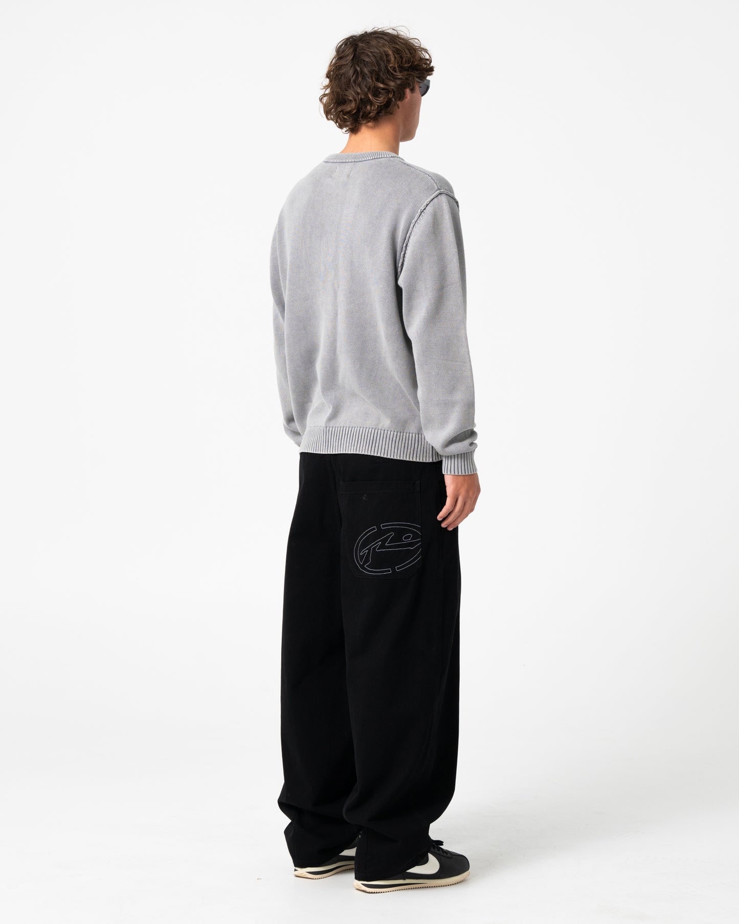 Sweater Saxon Printed Sweater Steel Blue