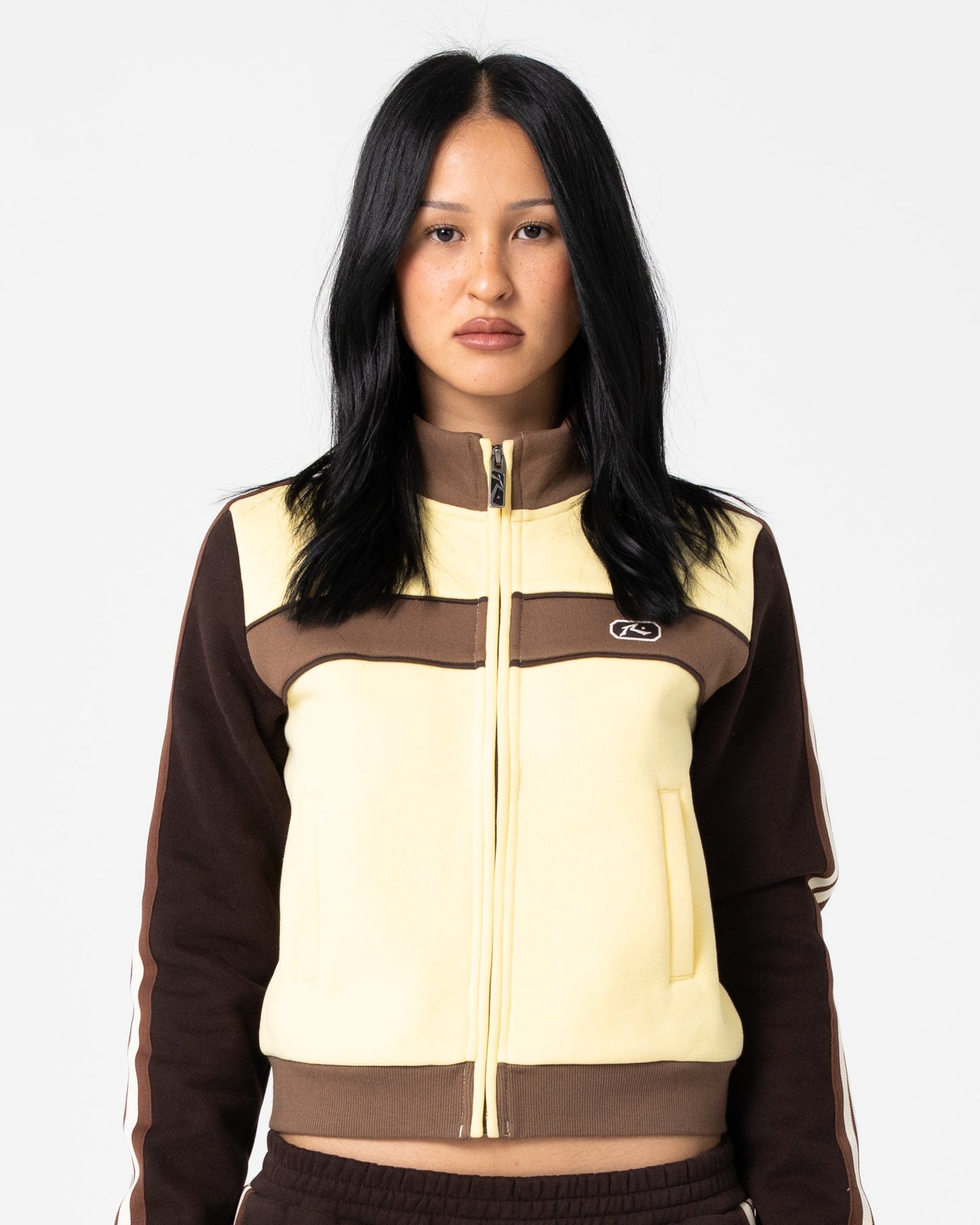 Campera Canguro Toffee Zip Through Fleece Pale Banana