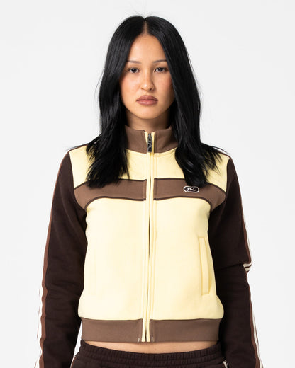 Campera Canguro Toffee Zip Through Fleece Pale Banana
