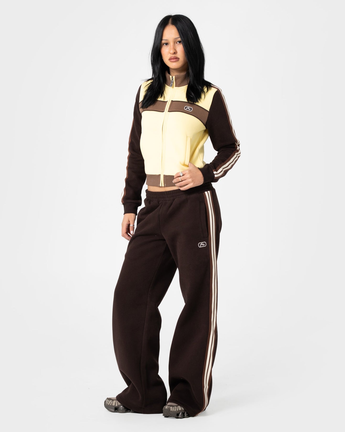 Jogging Toffee Wide Leg Fleece Java