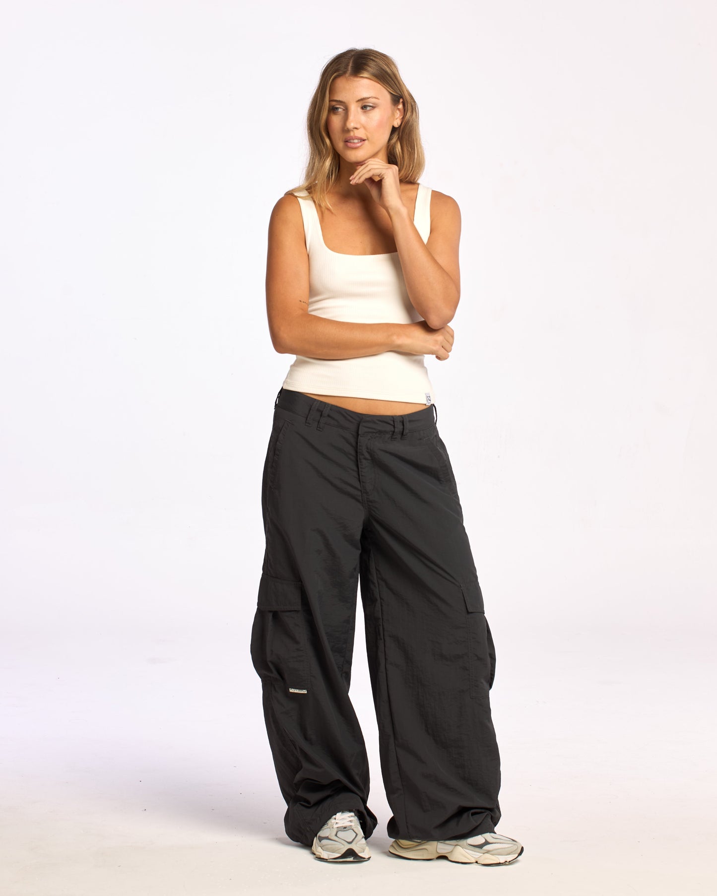 Pantalon Melrose Loose Low Rise Cargo Carbon