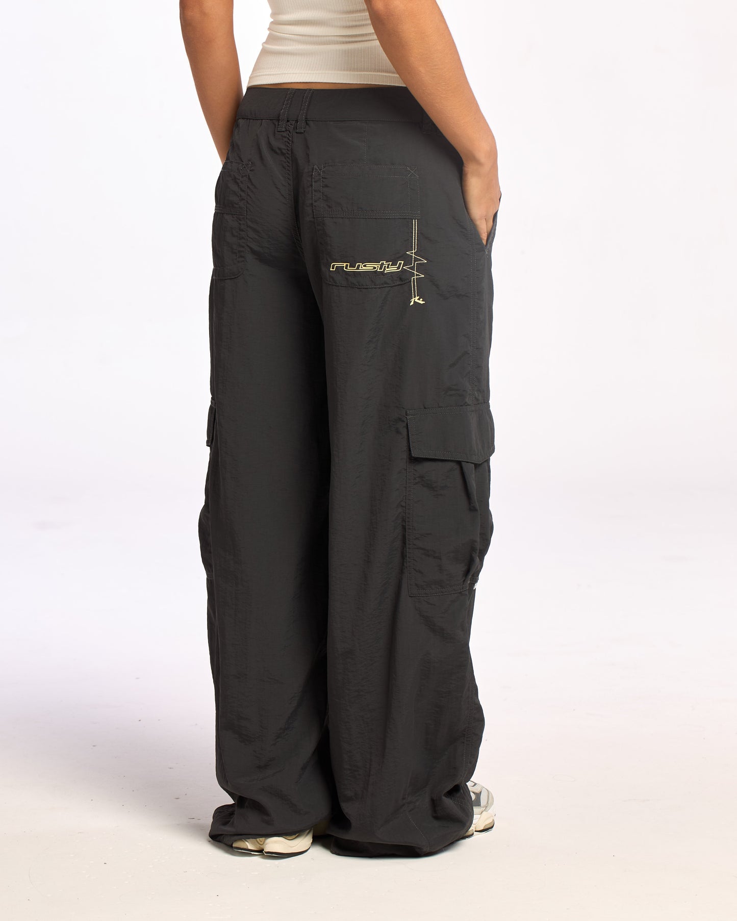 Pantalon Melrose Loose Low Rise Cargo Carbon