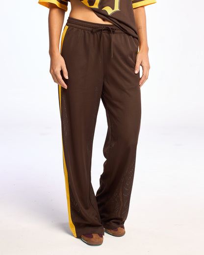 Pantalon Rag Stripe Wide Leg Mesh Java/Amber