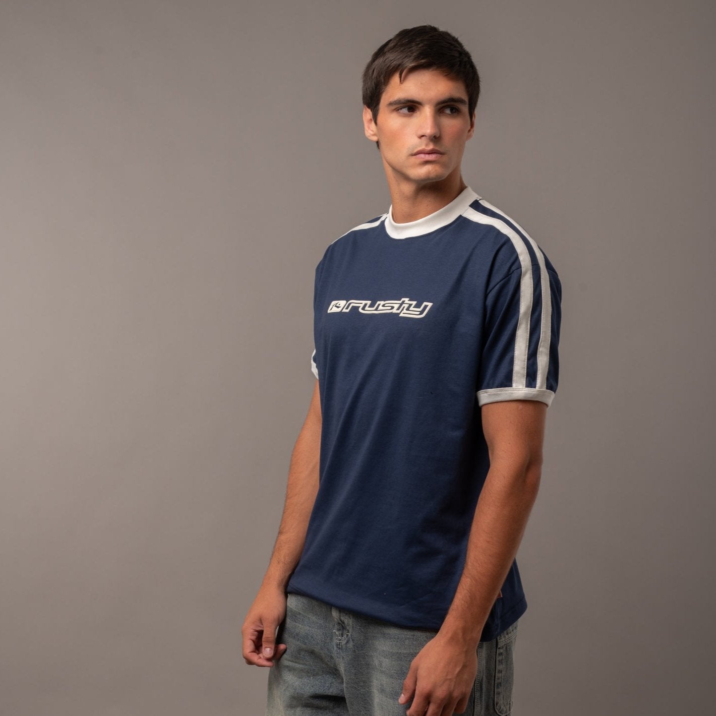 Remera Pedro Navy Blue/Off White