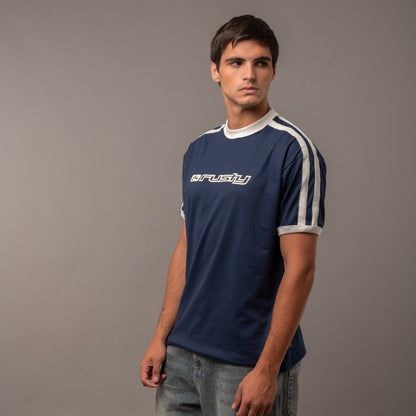 Remera Pedro Navy Blue/Off White