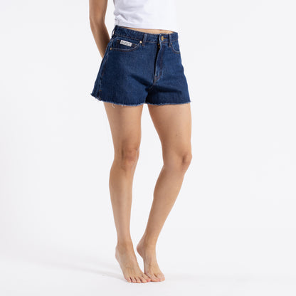 Short Penny Kick Flare Deep Blue