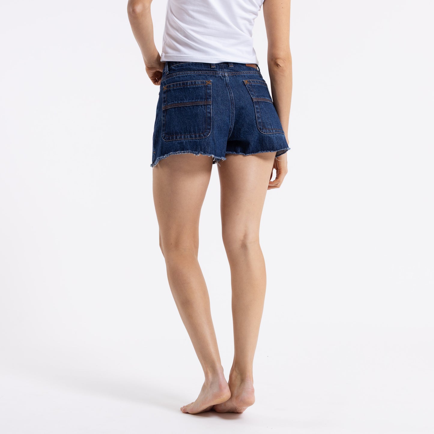 Short Penny Kick Flare Deep Blue