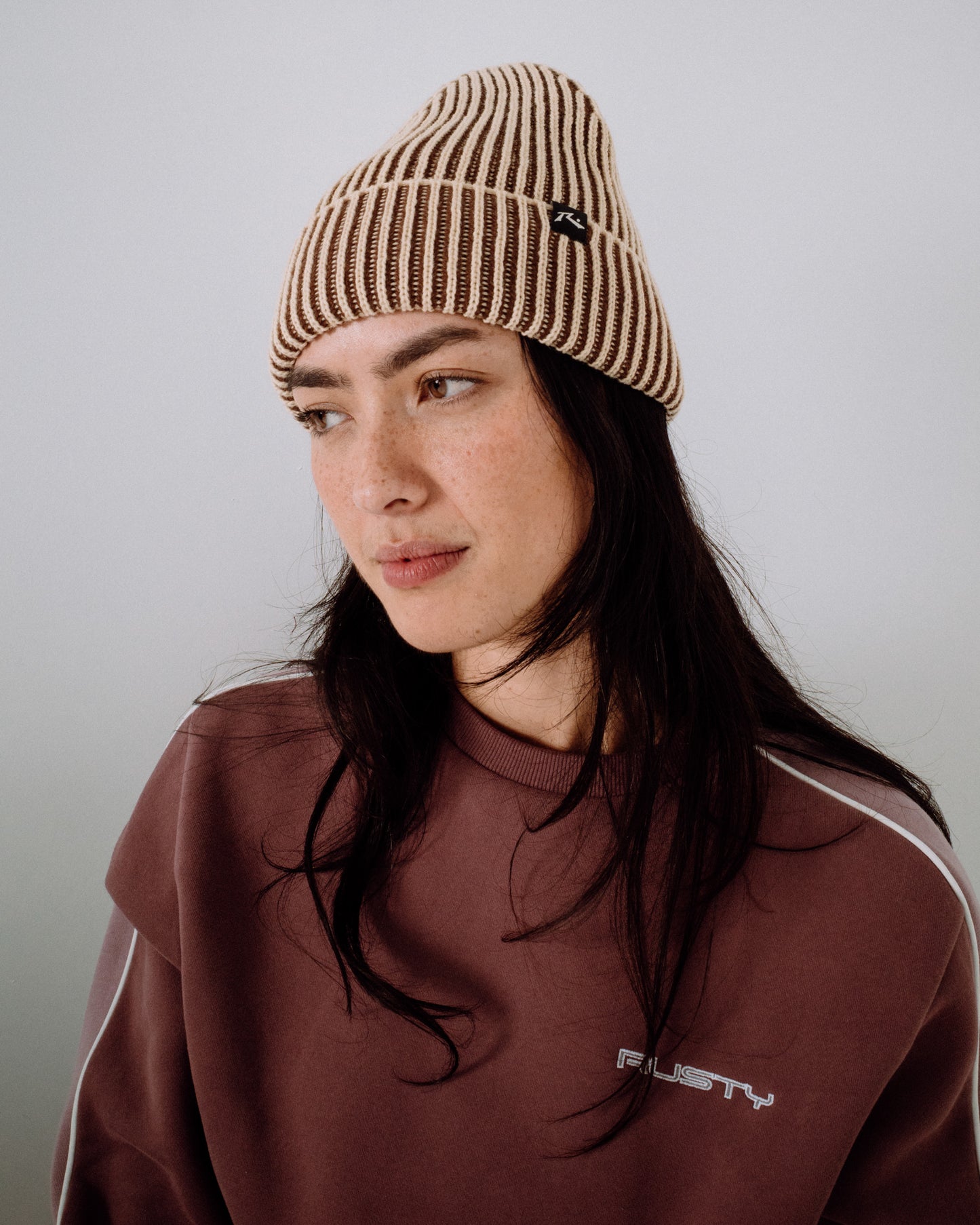 Gorro Lana Pixel Oatmeal