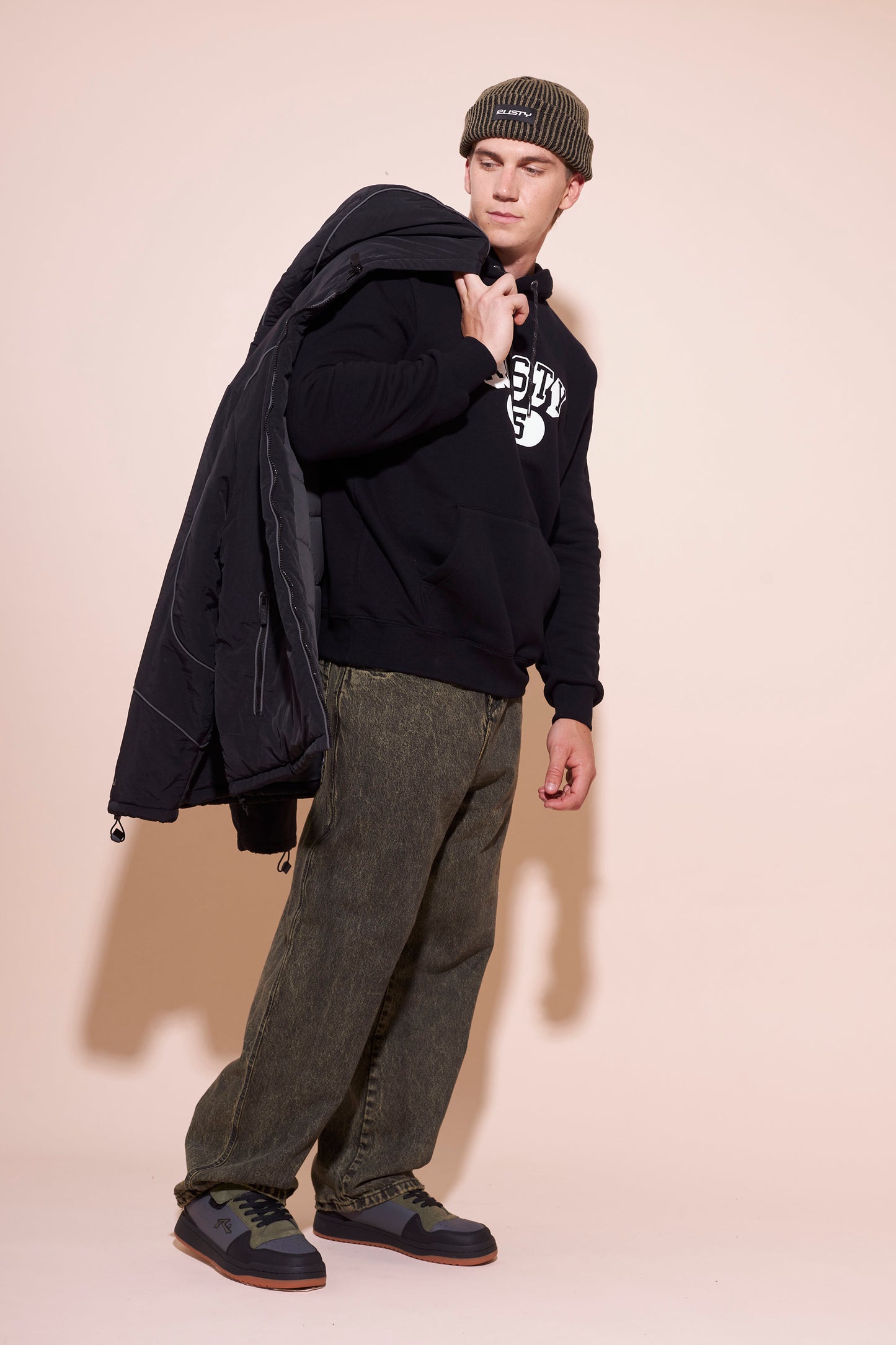 Jean R Dot Overdyed Green