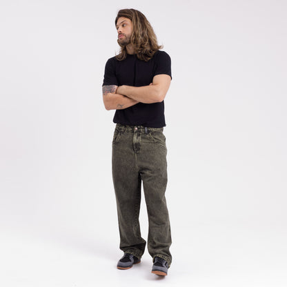 Jean R Dot Overdyed Green