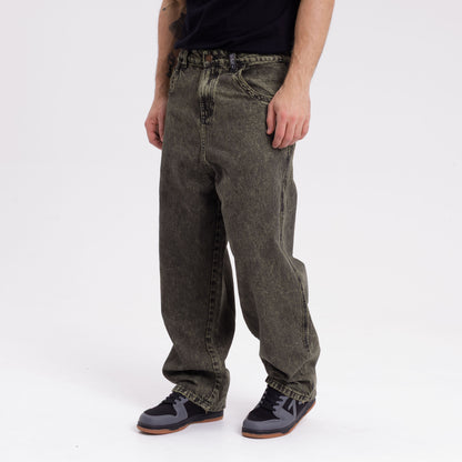 Jean R Dot Overdyed Green