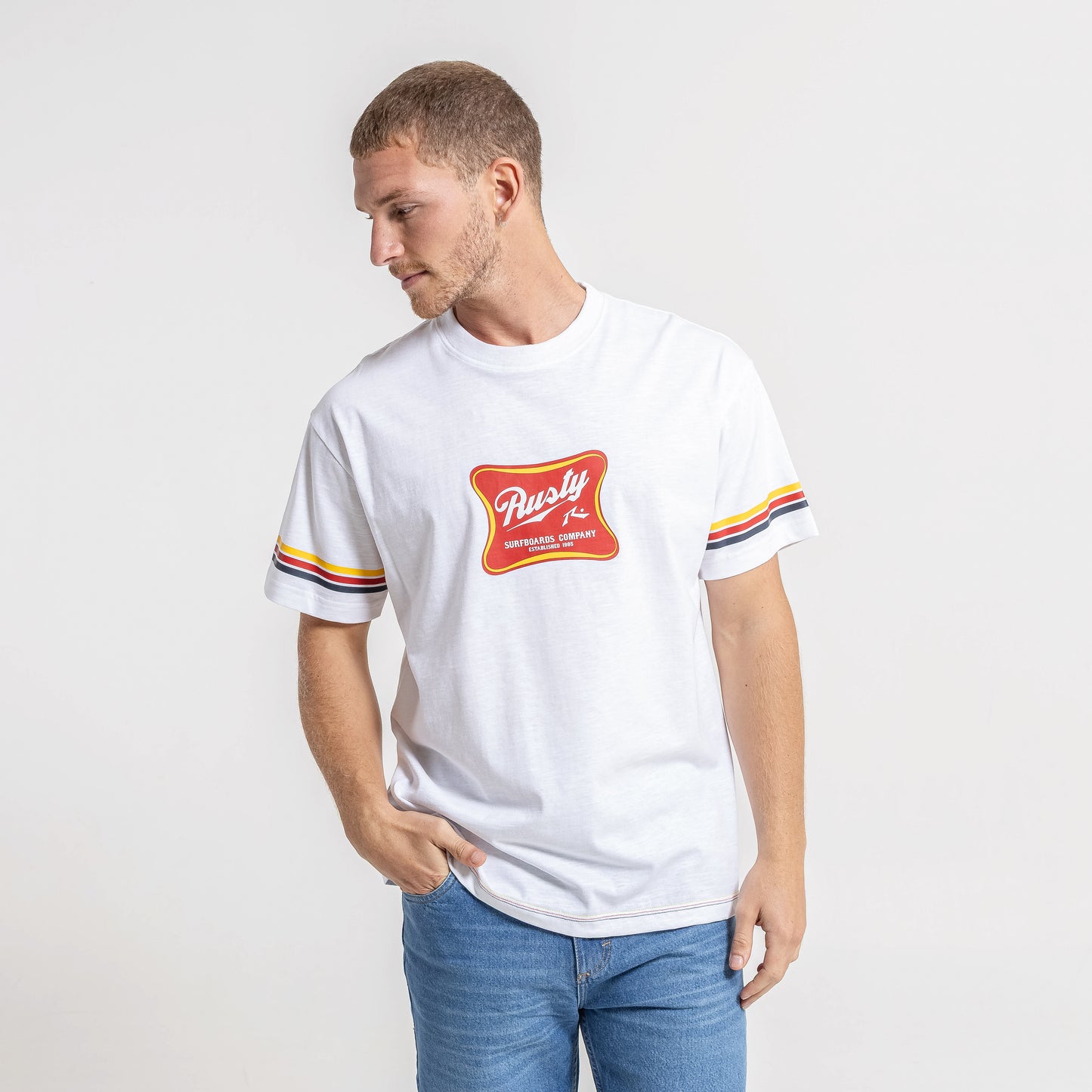 Remera Beer Off White