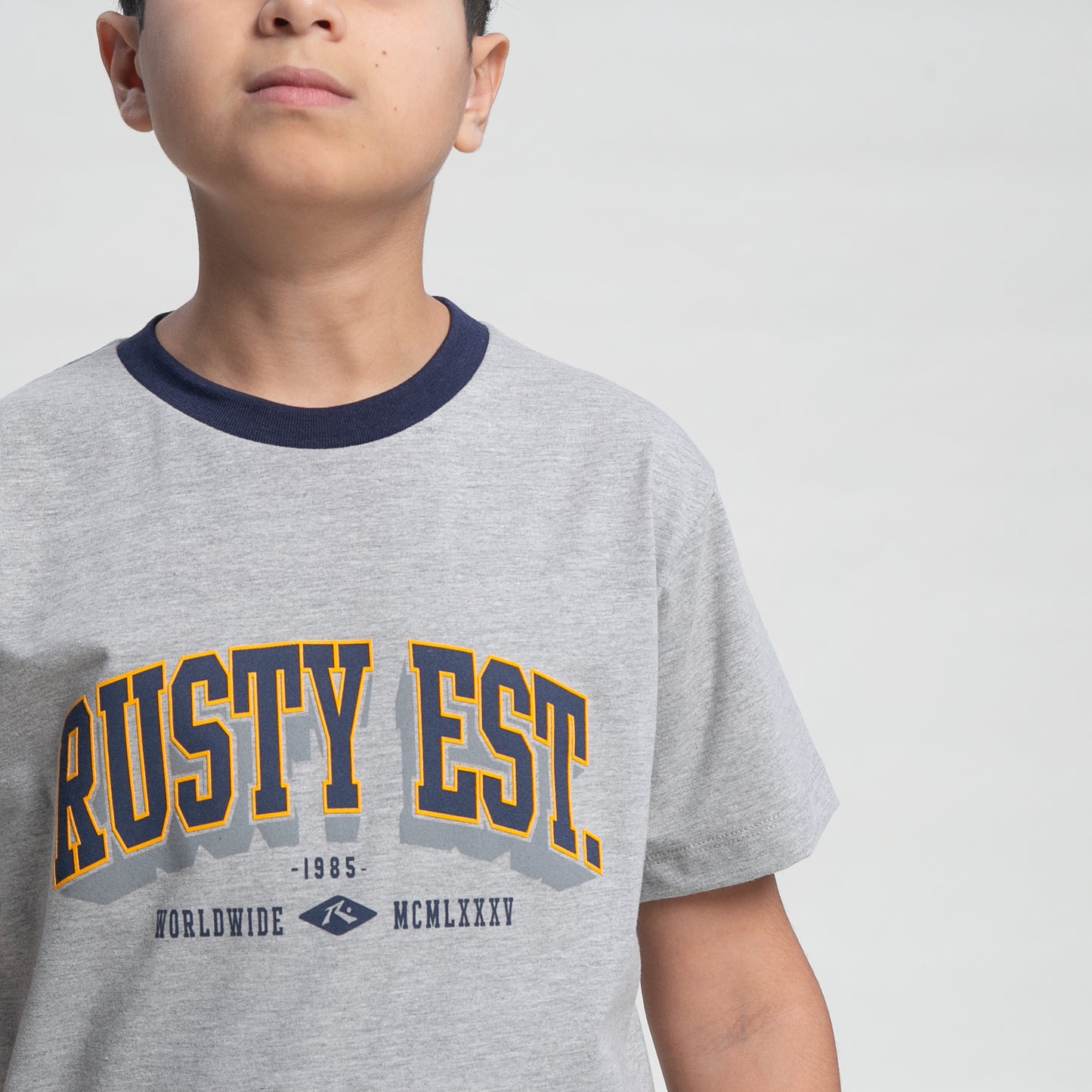 Remera Mc Rusty College Ringer Tee Jr Grey Marle