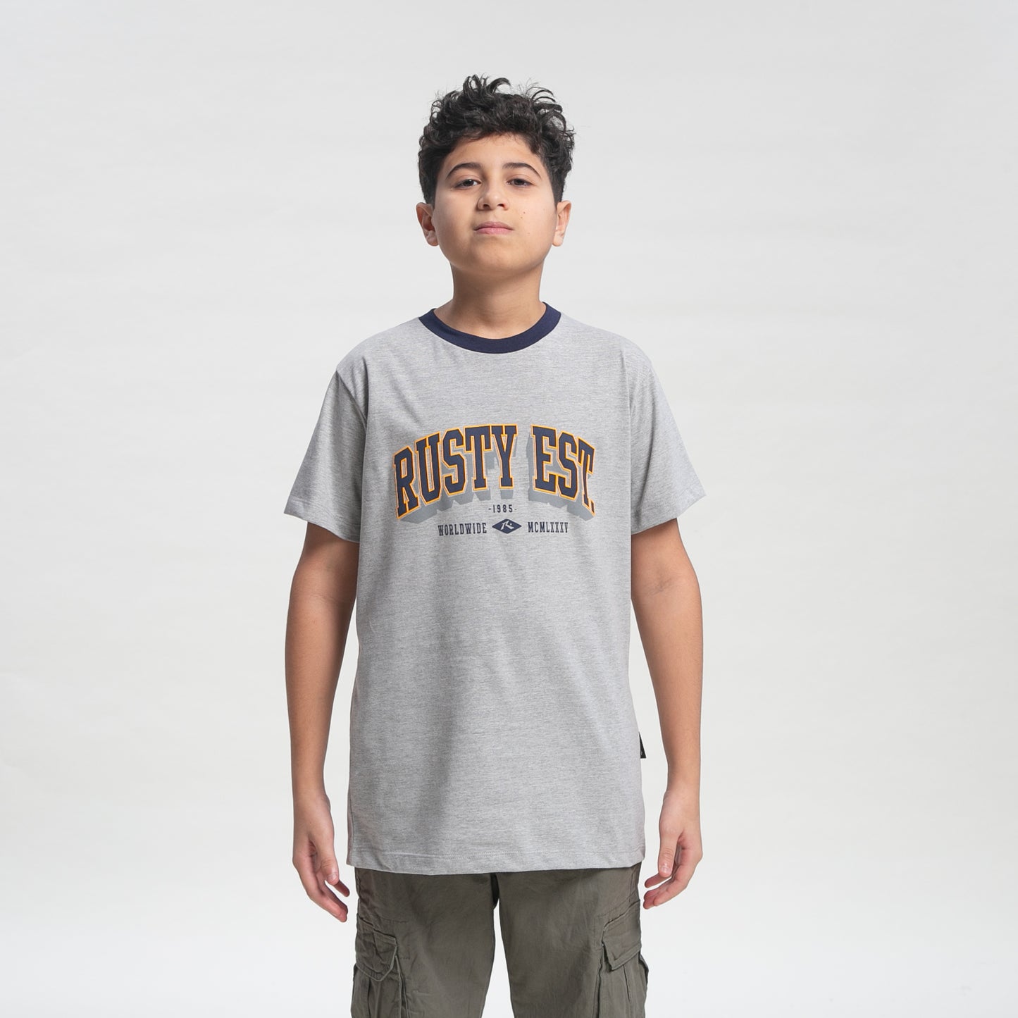 Remera Mc Rusty College Ringer Tee Jr Grey Marle