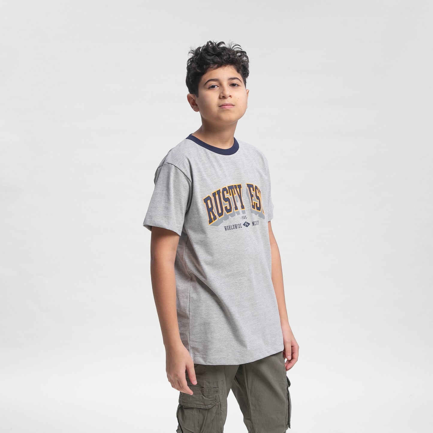 Remera Mc Rusty College Ringer Tee Jr Grey Marle