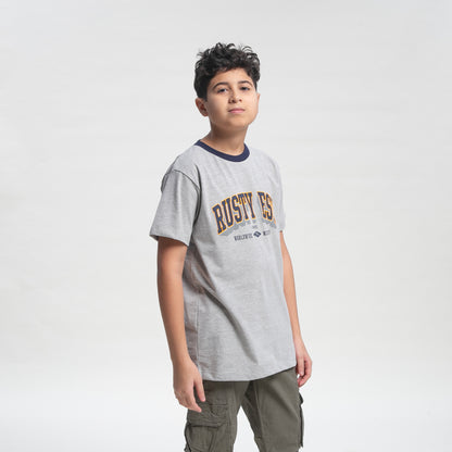 Remera Mc Rusty College Ringer Tee Jr Grey Marle