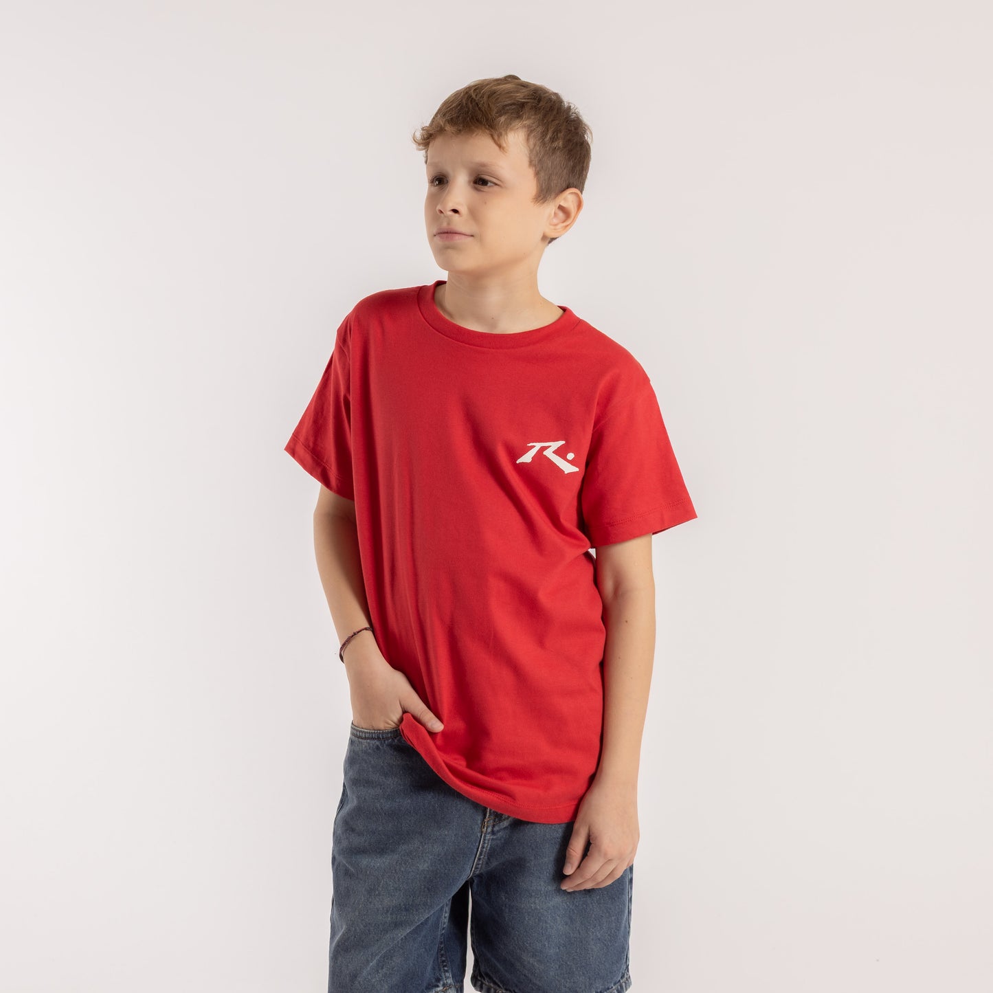 Remera Competition Junior Red/Ecru