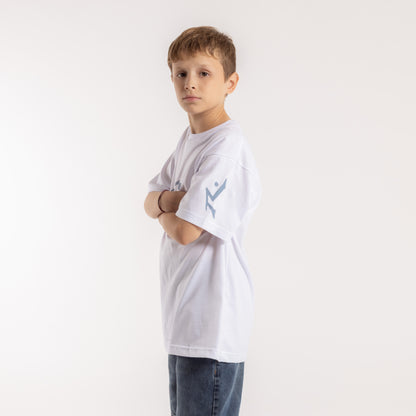 Remera Comp Revolution Junior White/Denim Blue