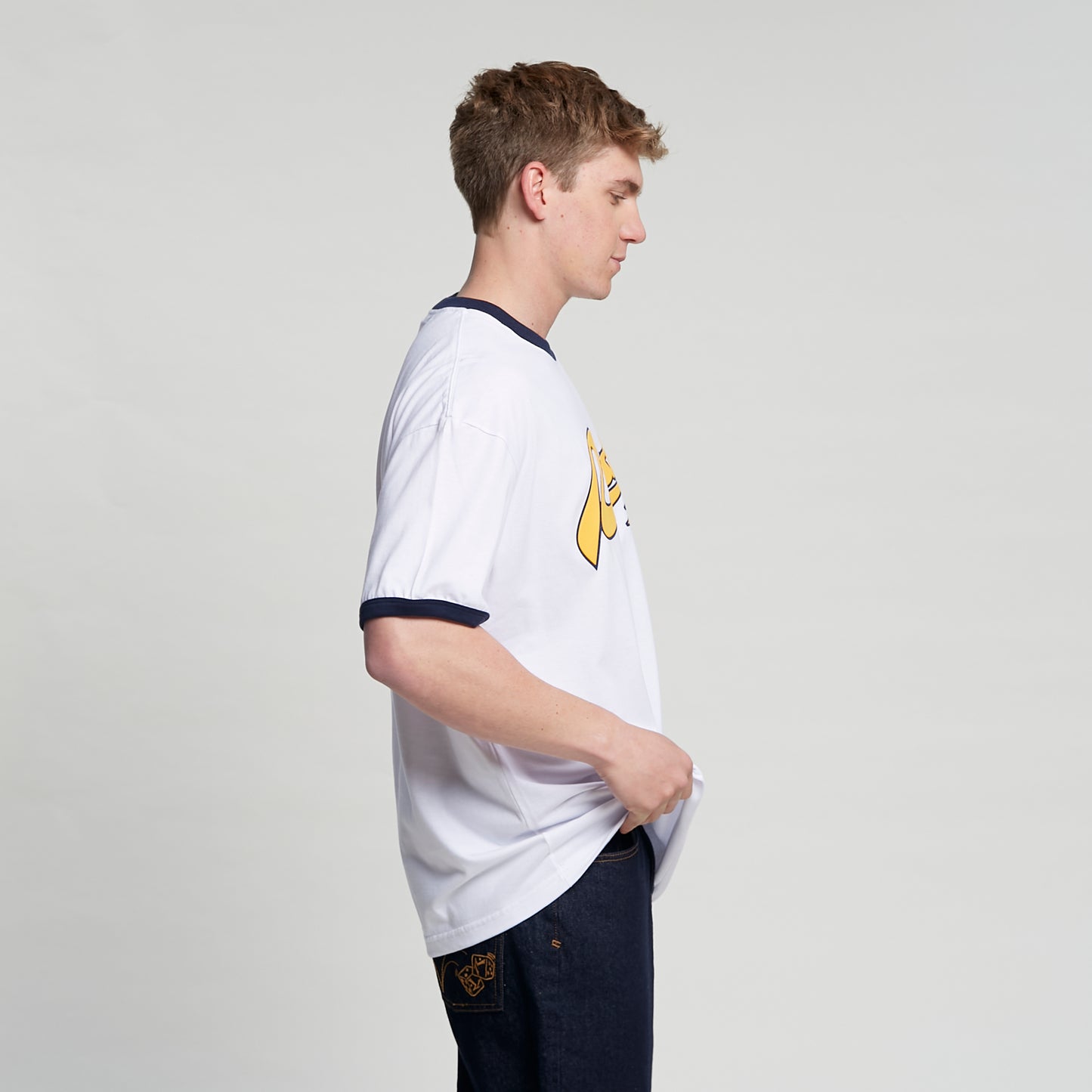 Remera Mc Dropout Ringer Short Sleeve Tee White