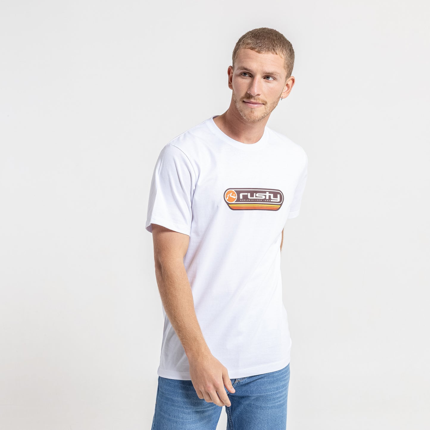 Remera Half Moon White