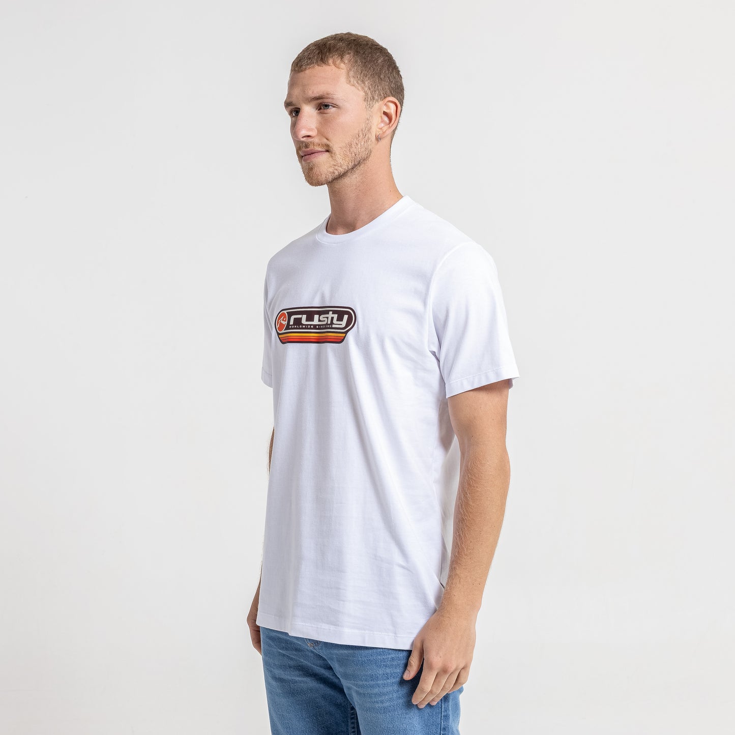 Remera Half Moon White