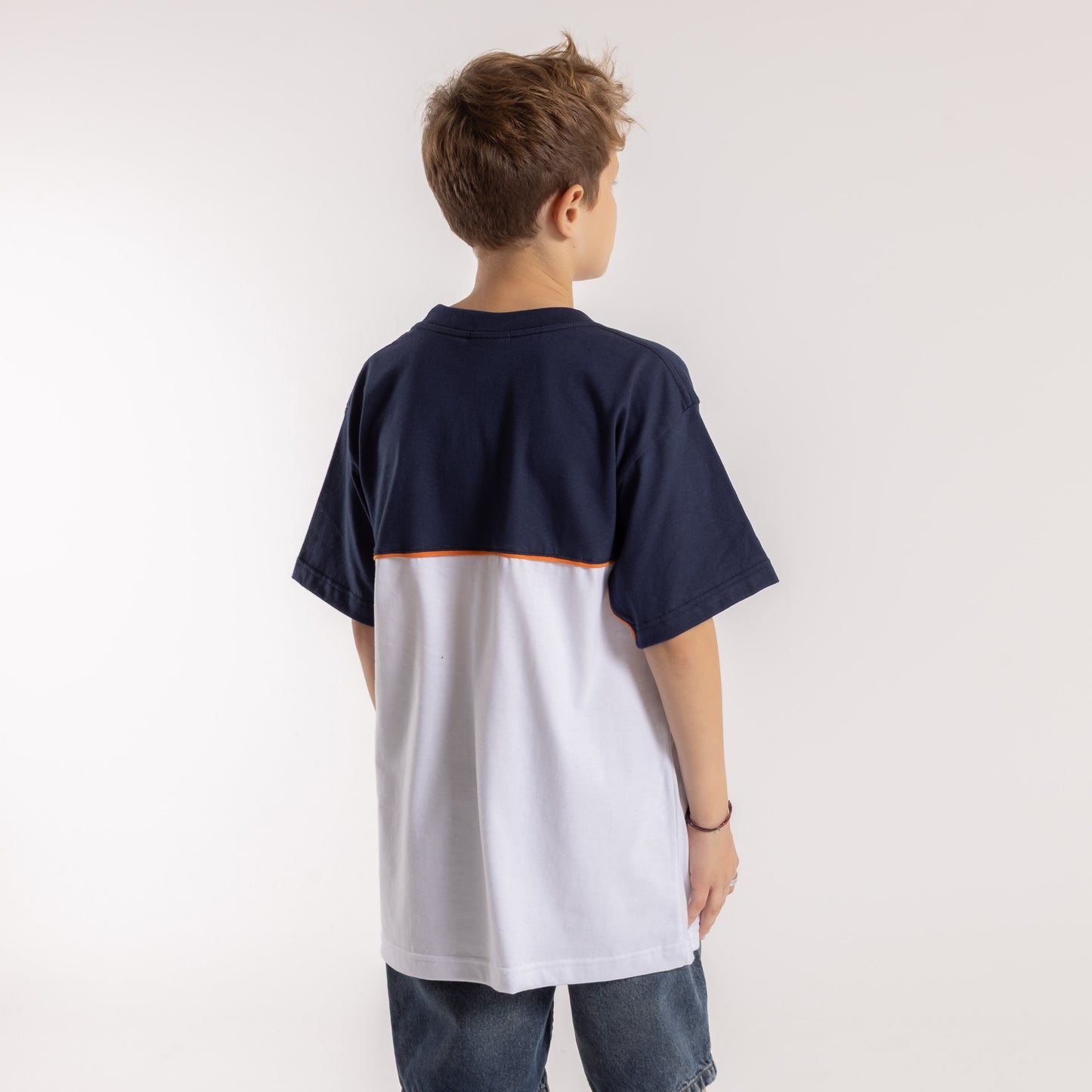 Remera Infinity Junior White/Navy Blue