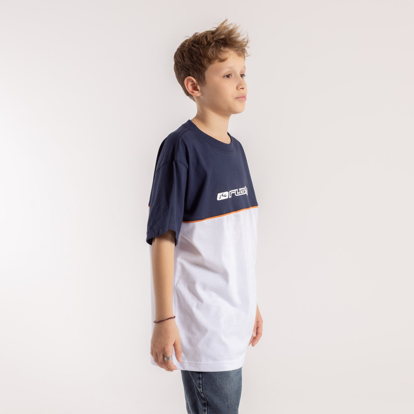 Remera Infinity Junior White/Navy Blue