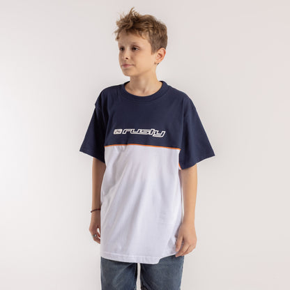 Remera Infinity Junior White/Navy Blue