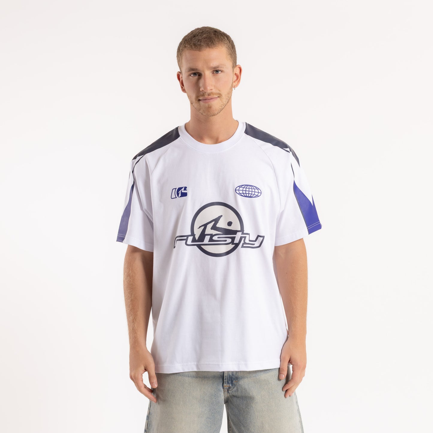 Remera Rally White/Navy Blue