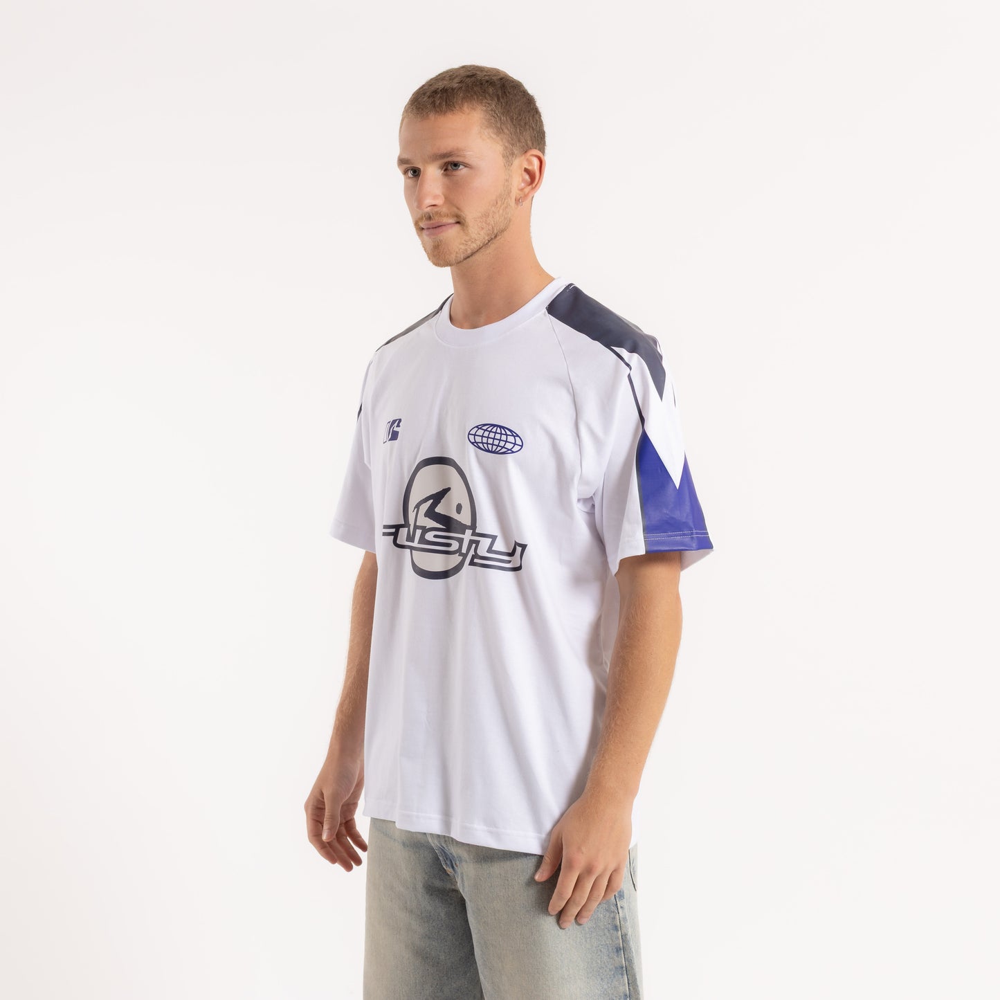 Remera Rally White/Navy Blue