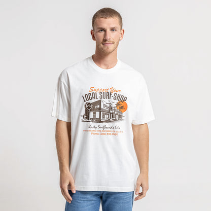 Remera Support Your Local Ecru