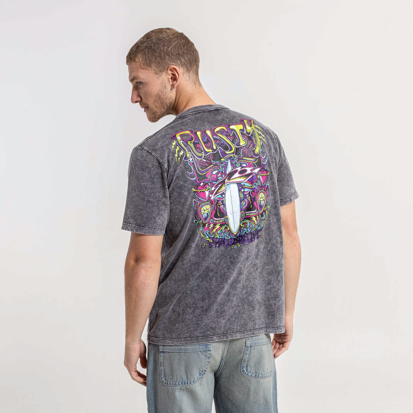 Remera Surf Frames Process Black