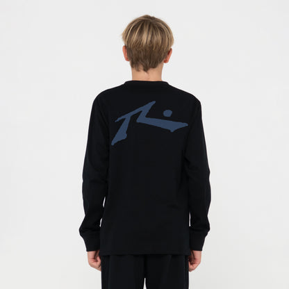 Remera Ml Rusty Competition Ls Tee Jr Black/Atlantic Blue