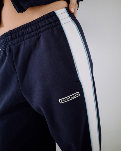 Jogging Retro Lines Wide Leg Navy Blue