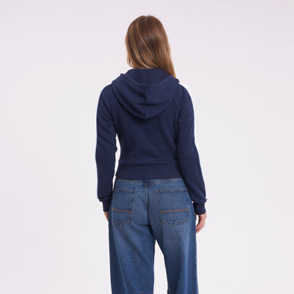 Campera Canguro Retro Lines Navy Blue