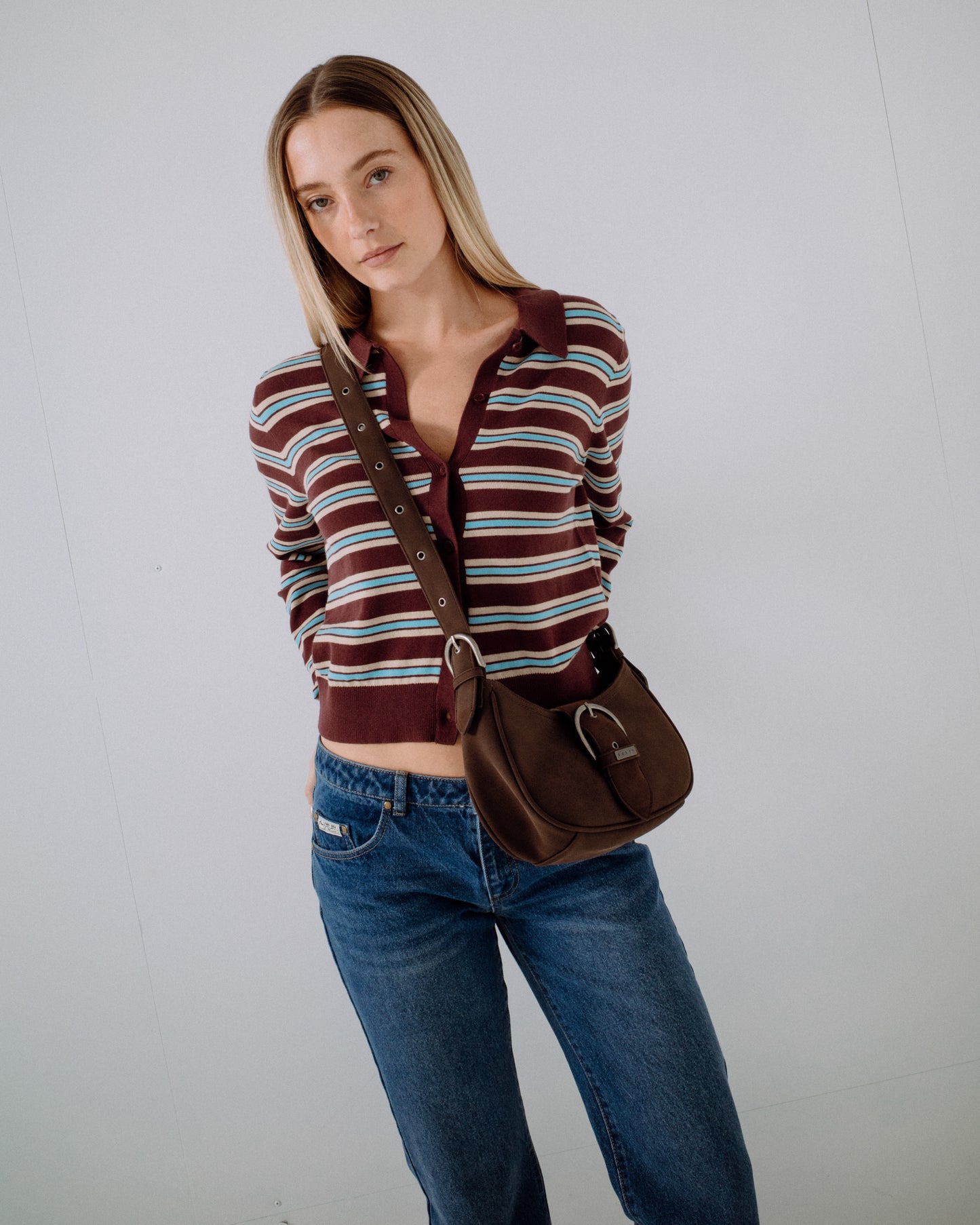 Cartera Rodeo Suede Handbag Pinecone