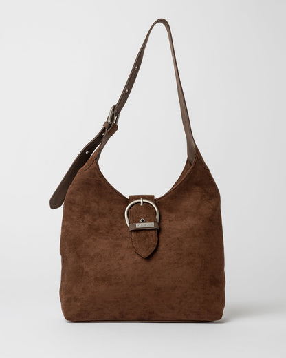 Cartera Rodeo Suede Shoulder Bag Pinecone