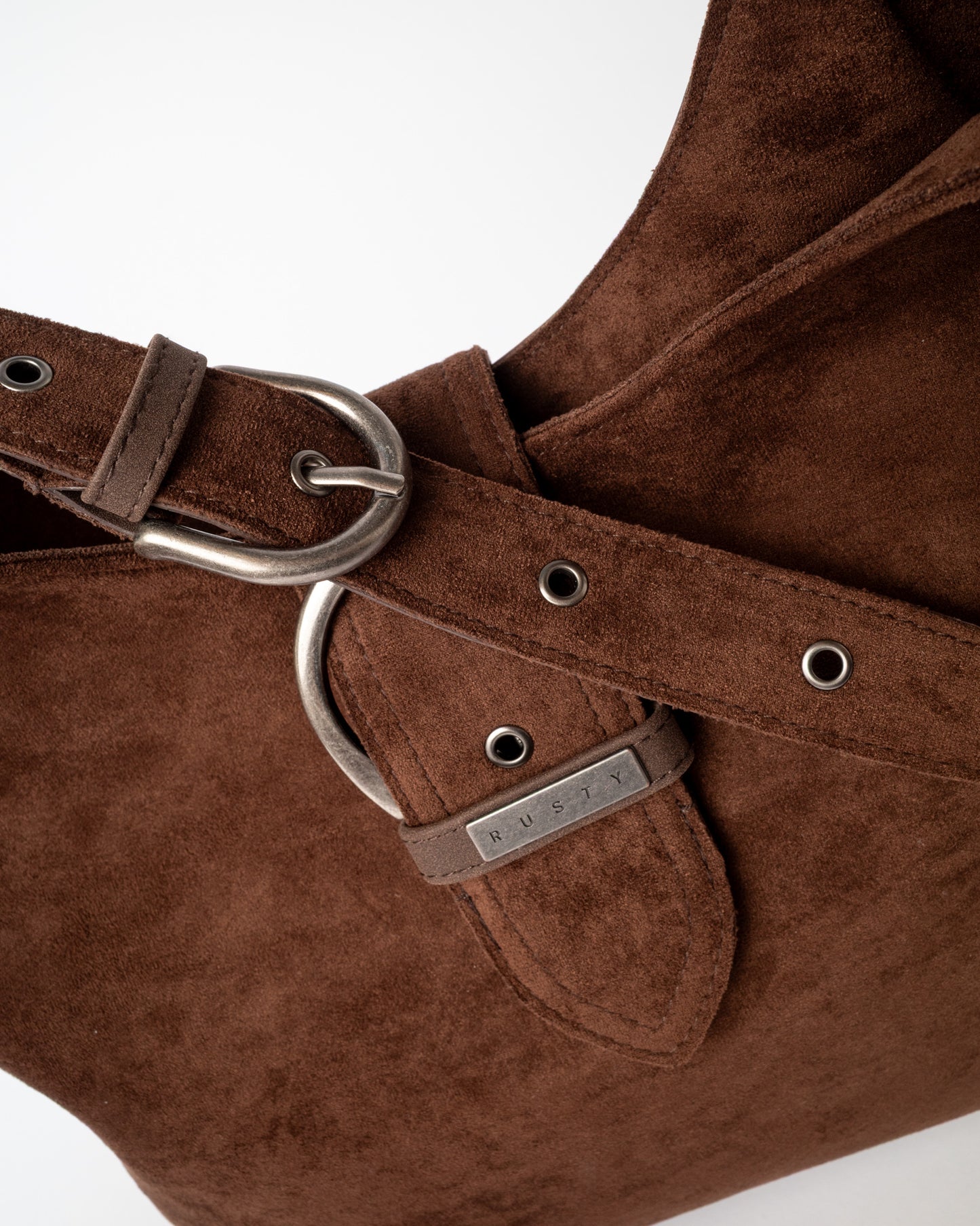 Cartera Rodeo Suede Shoulder Bag Pinecone