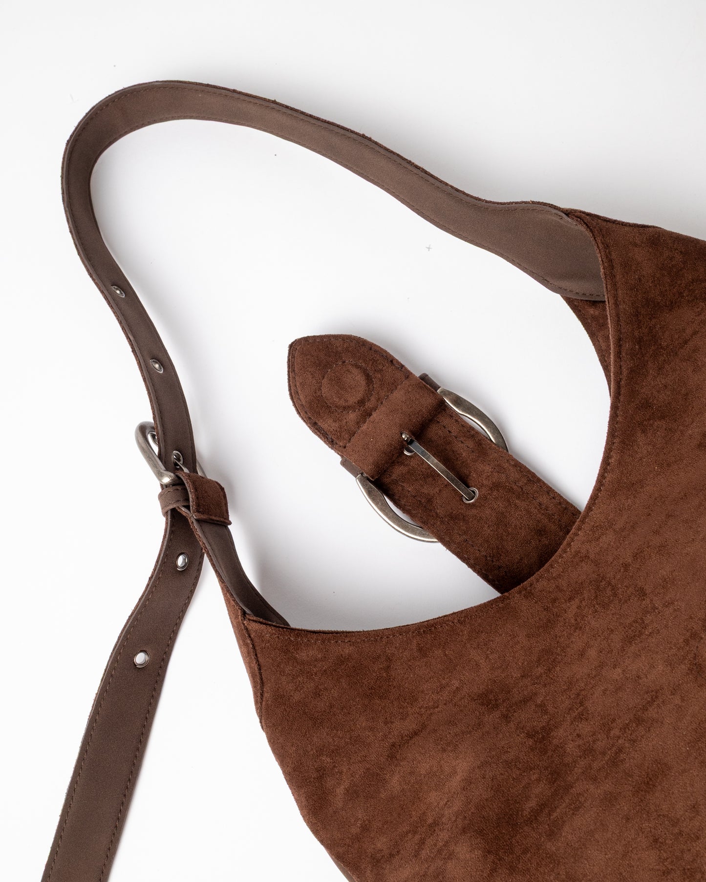 Cartera Rodeo Suede Shoulder Bag Pinecone