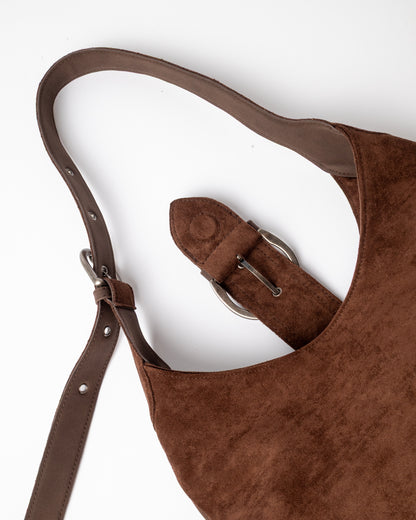 Cartera Rodeo Suede Shoulder Bag Pinecone