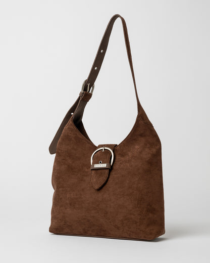 Cartera Rodeo Suede Shoulder Bag Pinecone