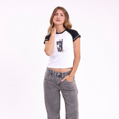 Remera Roll Out Raglan Sleeve Baby White