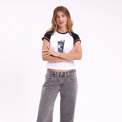 Remera Roll Out Raglan Sleeve Baby White