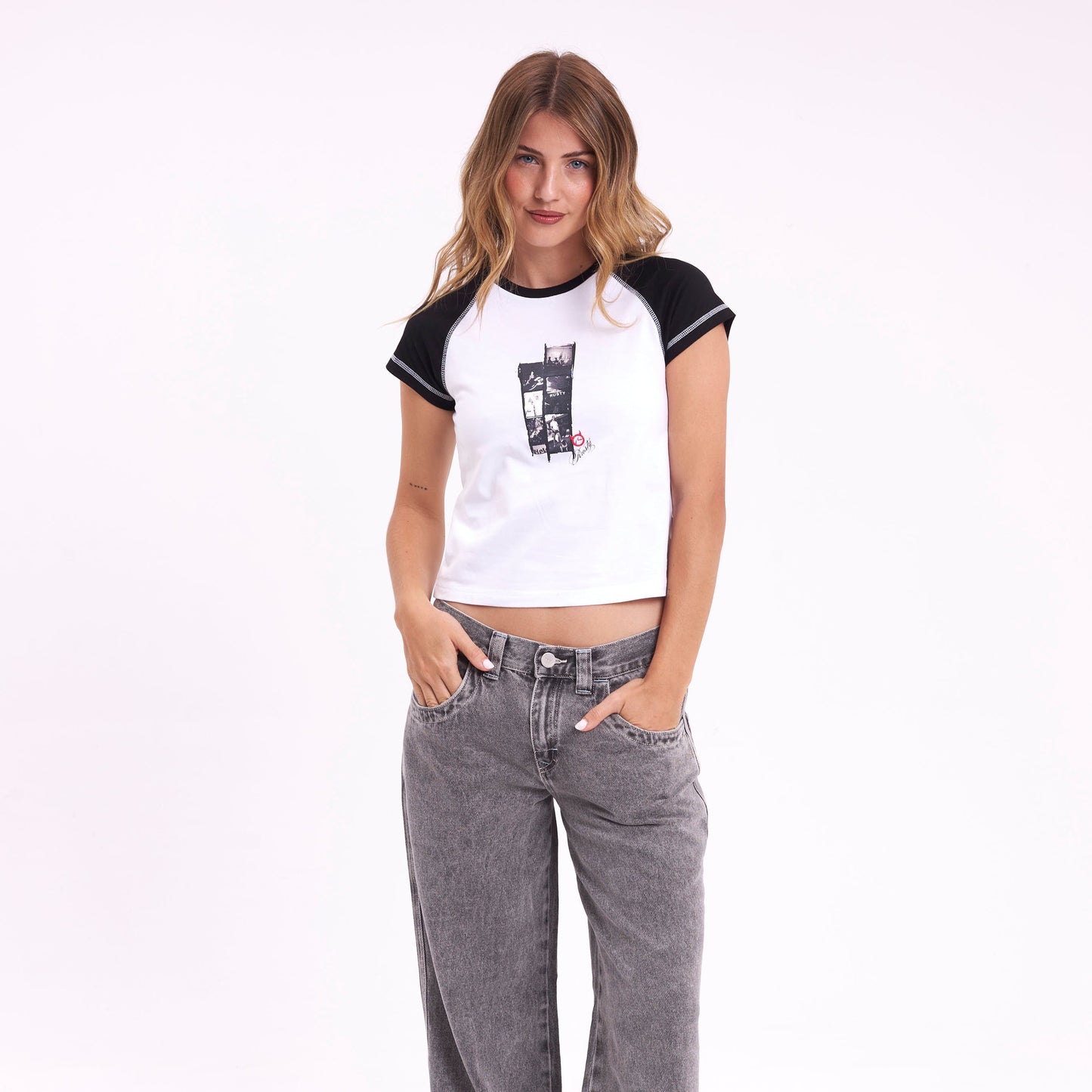 Remera Roll Out Raglan Sleeve Baby White